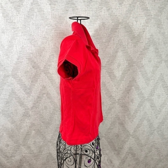 Lacoste Devanlay red baby tee polo size 40 - Picture 9 of 11